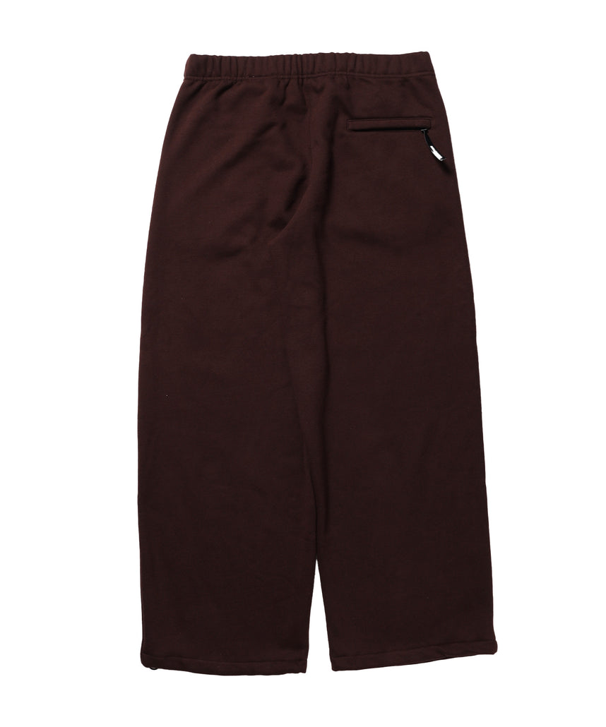 WIDE CURVE SWEAT PANTS / スウェットパンツ ワイドシルエット ルーズ ユニセックス ブラウン