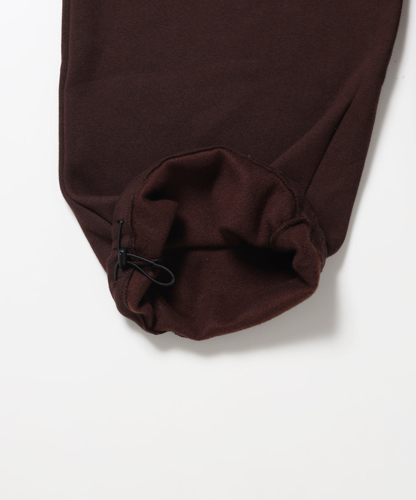 WIDE CURVE SWEAT PANTS / スウェットパンツ ワイドシルエット ルーズ ユニセックス ブラウン