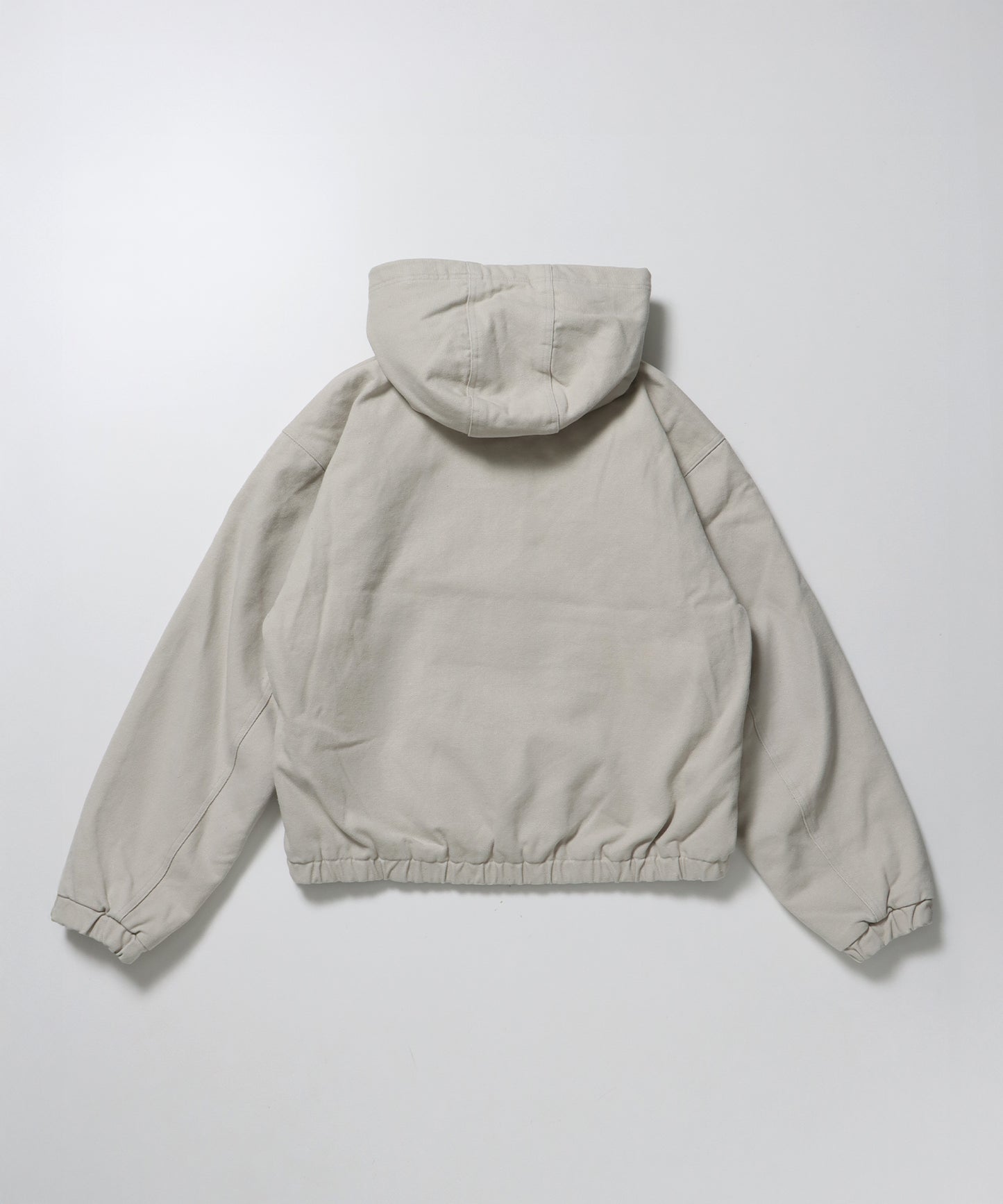 WORKERS PARKA / ジップパーカー フーディ 中綿 キルト ワークジャケット ダブルジップ アイボリー