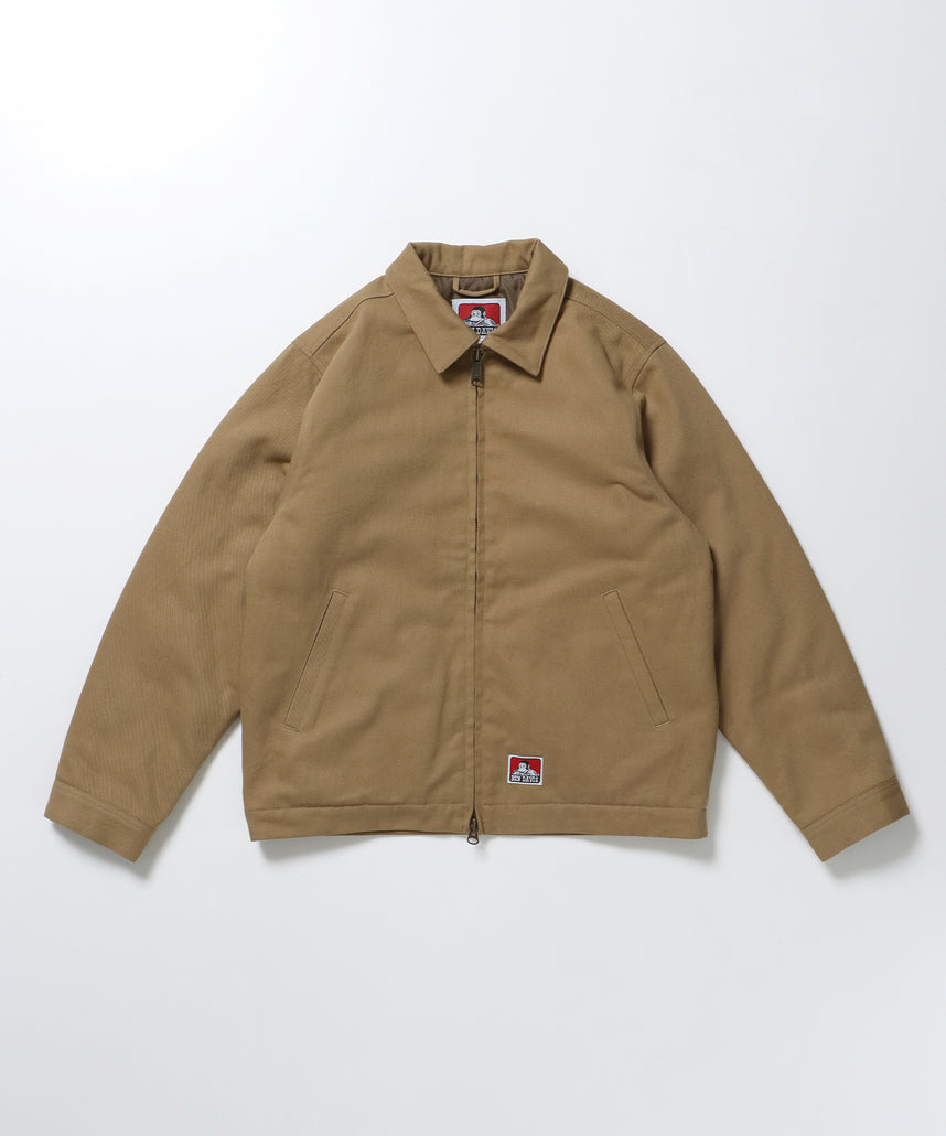 PADDED EISENHOWER JACKET / オーバーサイズ ビッグシルエット ジャケット アウター 中綿 ジップ ベージュ