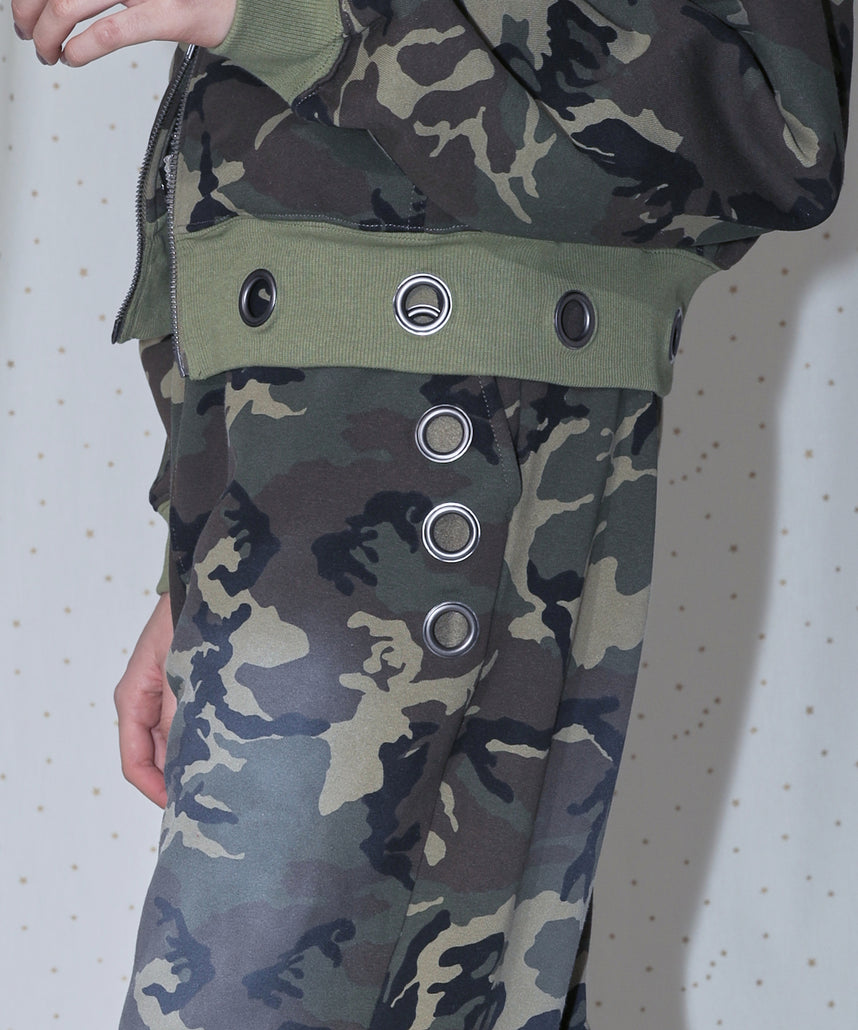 sqnz fade sweat pants / スウェット パンツ 加工 ハトメ スタッズ 裏起毛≪SET UP着用可能≫ 柄80