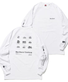 SPONSORED L/S TEE REG / ロンT 長袖 プリント レギュラーフィット ホワイト