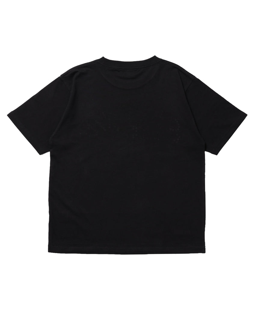 ※WEB限定 / ユニセックス / ロゴ加工風スタッズ半袖Tシャツ / sqnz studs faint logo tee / ブラック