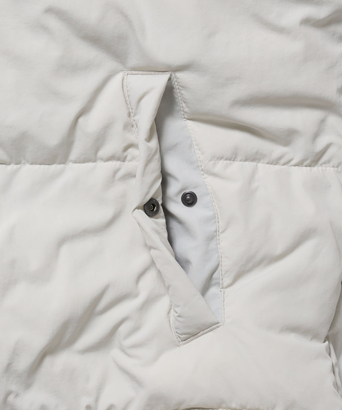 BD PUFFER JACKET / ダウンジャケット パッファー シンプルロゴ ユニセックス アイボリー