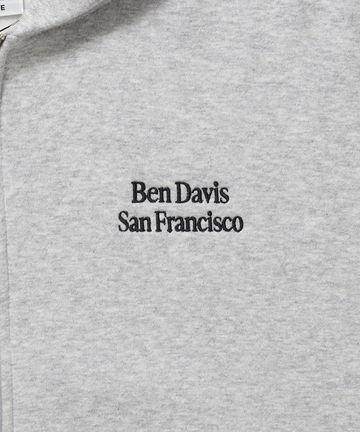 BD SWEAT ZIP HOODIE / スウェットパーカー Wジップ フーディ ワンポイント刺繍 裏起毛 ユニセックス グレー