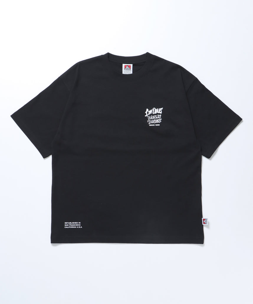 LS&SS 2TEES LAYERED TAGGING / Tシャツ ロンT 半袖 長袖 ビックサイズ ブラック