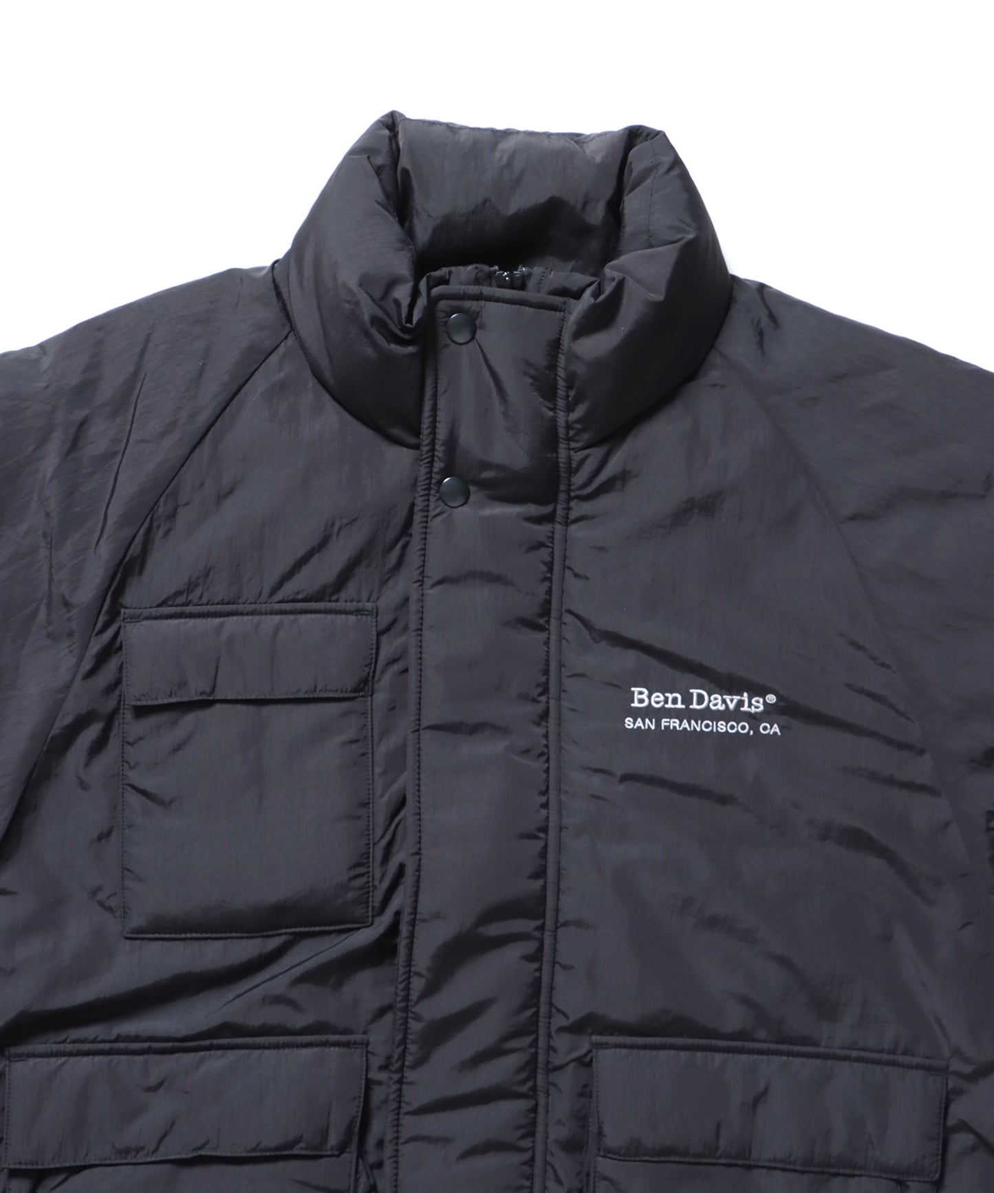 POLAR WORKERS JACKET / ダウン ジップ ドローコード ブラック