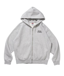 BD SWEAT ZIP HOODIE / スウェットパーカー Wジップ フーディ ワンポイント刺繍 裏起毛 ユニセックス グレー