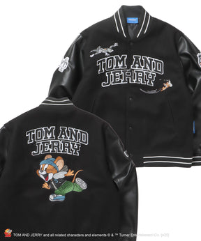 TJ 2025 STADIUM JACKET / オーバーサイズ ビッグシルエット 刺繍 アウター ジャケット ブラック