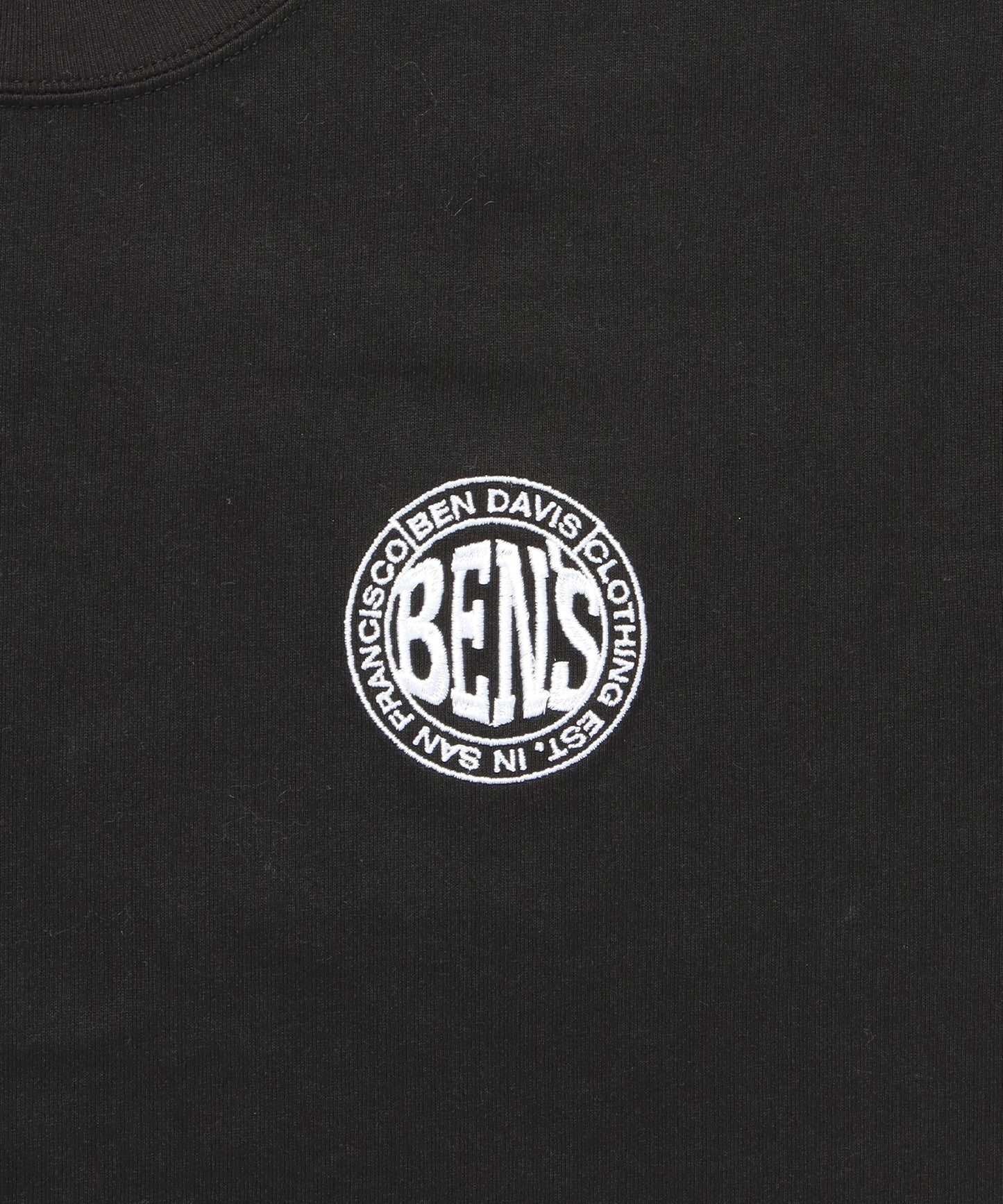 CIRCLE BEN‘S TEE / サークルロゴ Tシャツ 刺繍 半袖 シンプルロゴ ブラック