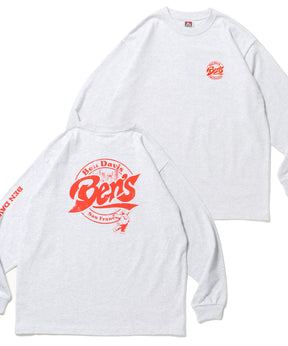 CIRCLE LOGO L/S TEE[WIDE] / ロンT 長袖 ワンポイント レギュラーサイズ ポケット アッシュグレー