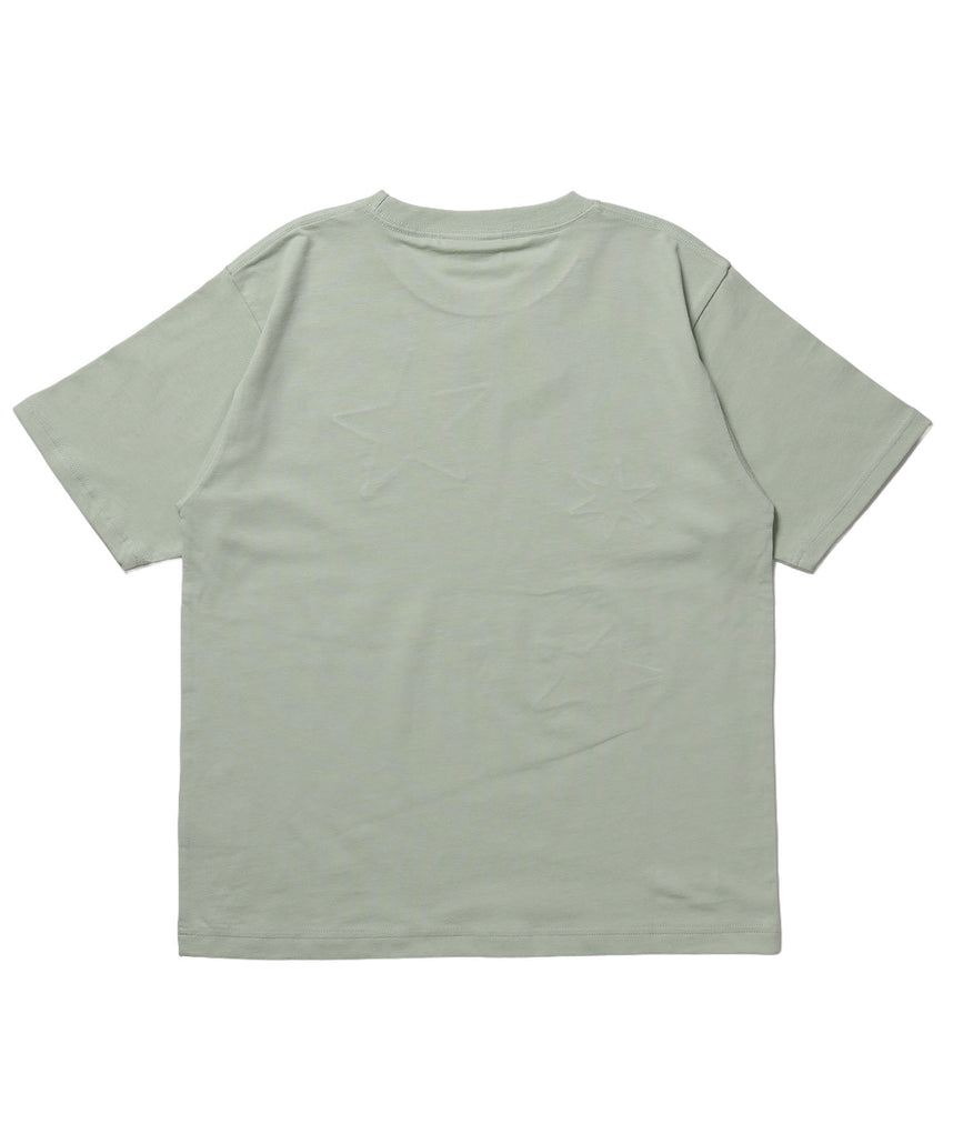 ※WEB限定 / ワッペン×チェック / モチーフデザイン半袖Tシャツ / sqnz motif applique tee /  ミント