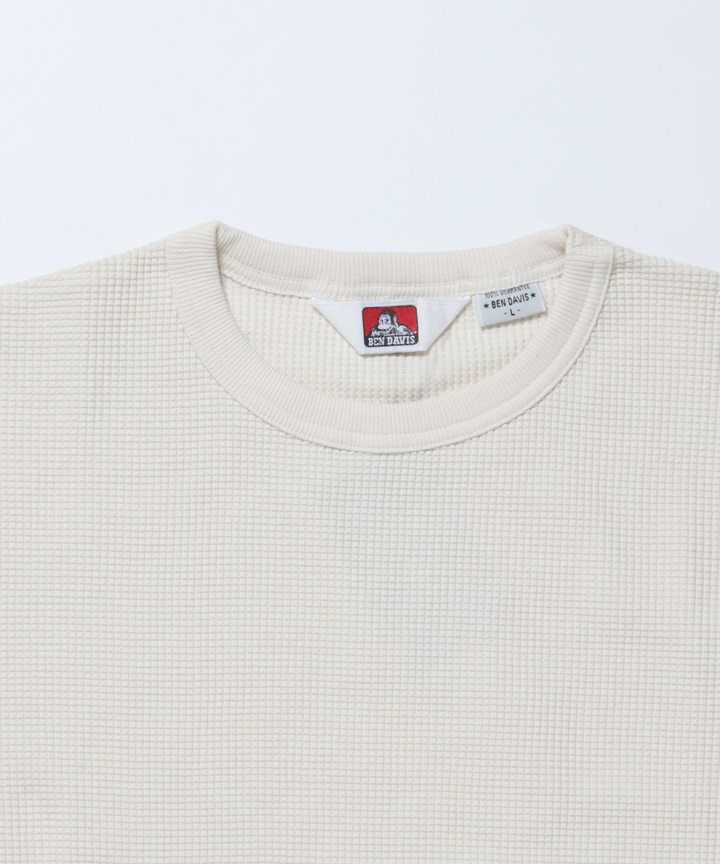 WAFFLE L/S CREW / ビッグシルエット ワッフル クルーネック 長袖 レイヤード オフホワイト