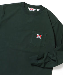 L/S POCKET TEE[REG] / ロンT 長袖 ワンポイント レギュラーサイズ ポケット ダークグリーン