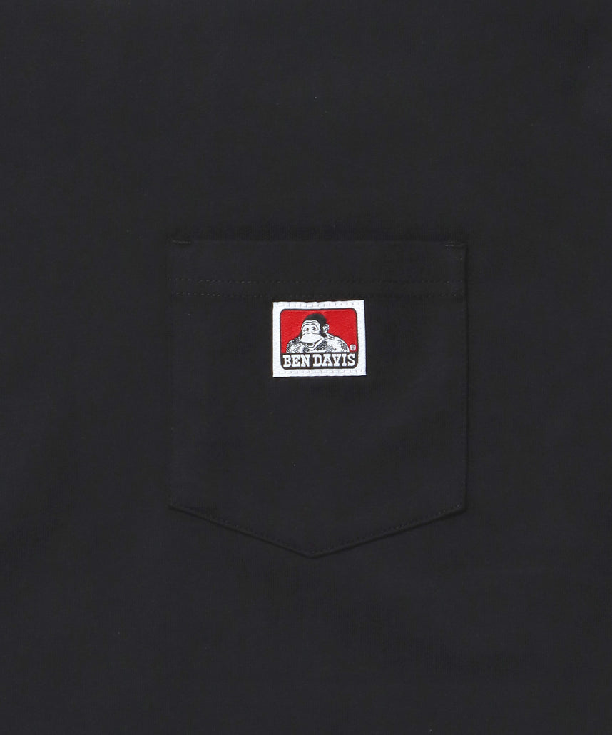 L/S POCKET TEE[REG] / ロンT 長袖 ワンポイント レギュラーサイズ ポケット ブラック
