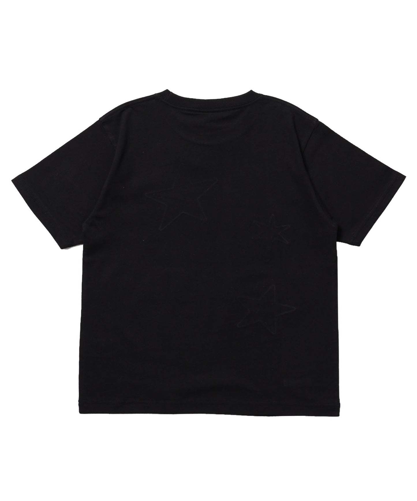 ※WEB限定 / ワッペン×チェック / モチーフデザイン半袖Tシャツ / sqnz motif applique tee / ブラック