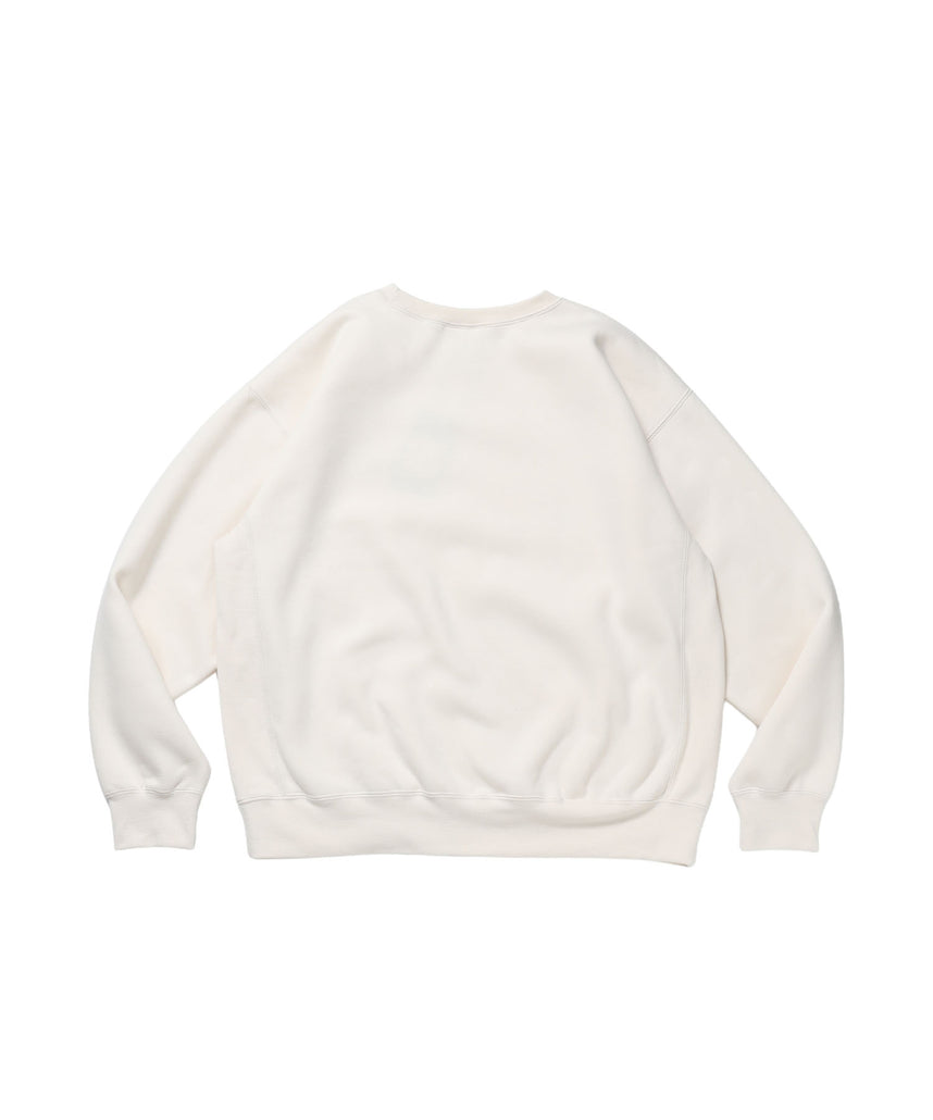 BD SWEAT CREW / スウェット クルーネック 裏起毛 ワンポイント刺繍 リサイズ ユニセックス ホワイト