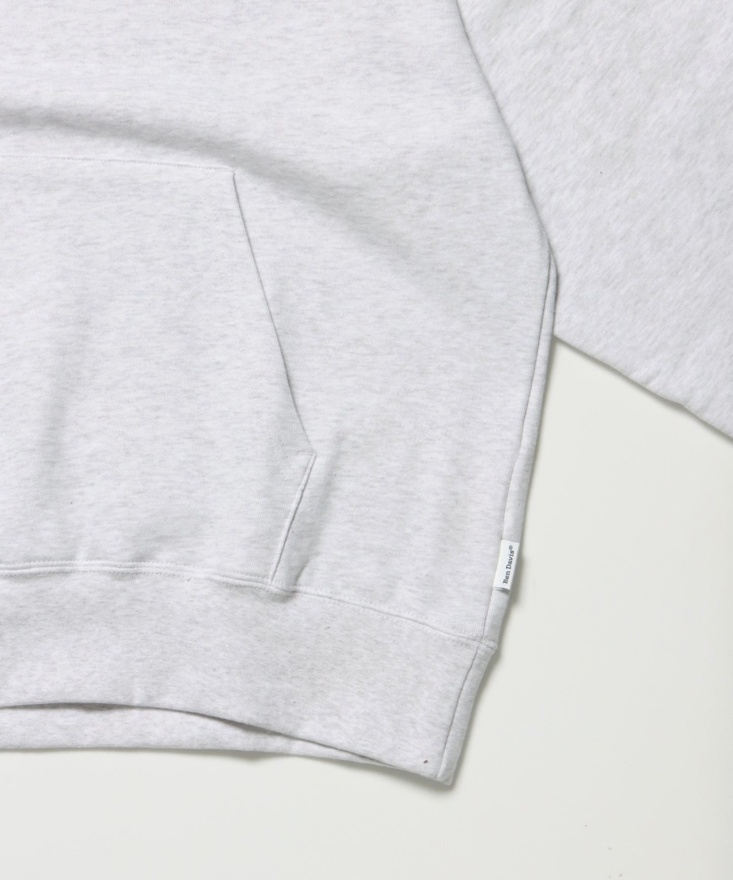 MID WEIGHT SWEAT HOODIE /パーカー ジップパーカー ダブルジップ 短丈 刺繍 プリント アッシュグレー