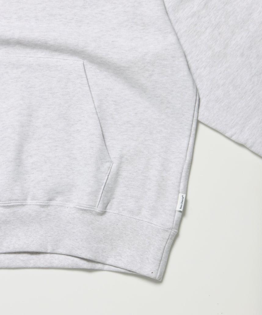 MID WEIGHT SWEAT HOODIE /パーカー ジップパーカー ダブルジップ 短丈 刺繍 プリント アッシュグレー