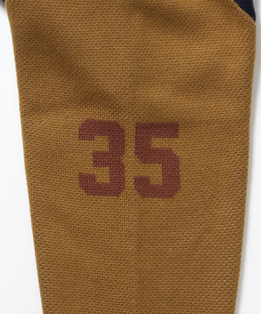 BALLPARK KNIT JACKET / ニット ジャケット ジャケード 刺繍 スタジャン スタジアムジャンパー ユニセックス 秋冬 ネイビー