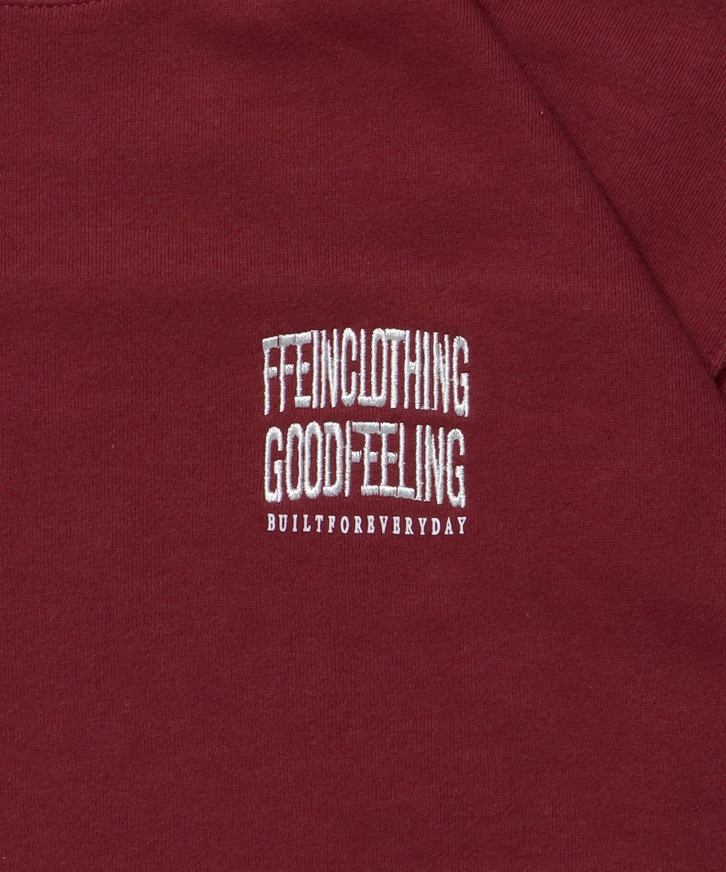 ヘビーウエイトワンポイント刺繍スウェット / スウェット トレーナー 裏毛 クルーネック ワンポイント レッド