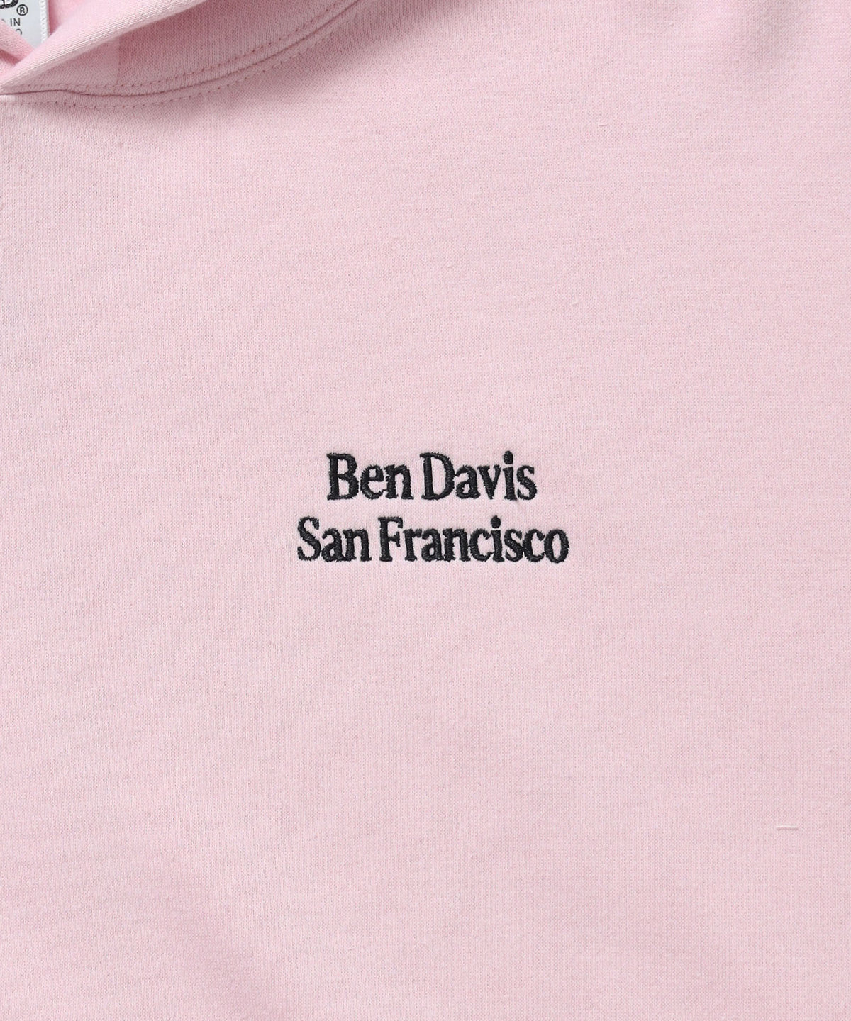 BD SWEAT HOODIE / スウェットパーカー プルオーバー フーディ ワンポイント刺繍 裏起毛 ユニセックス ピンク