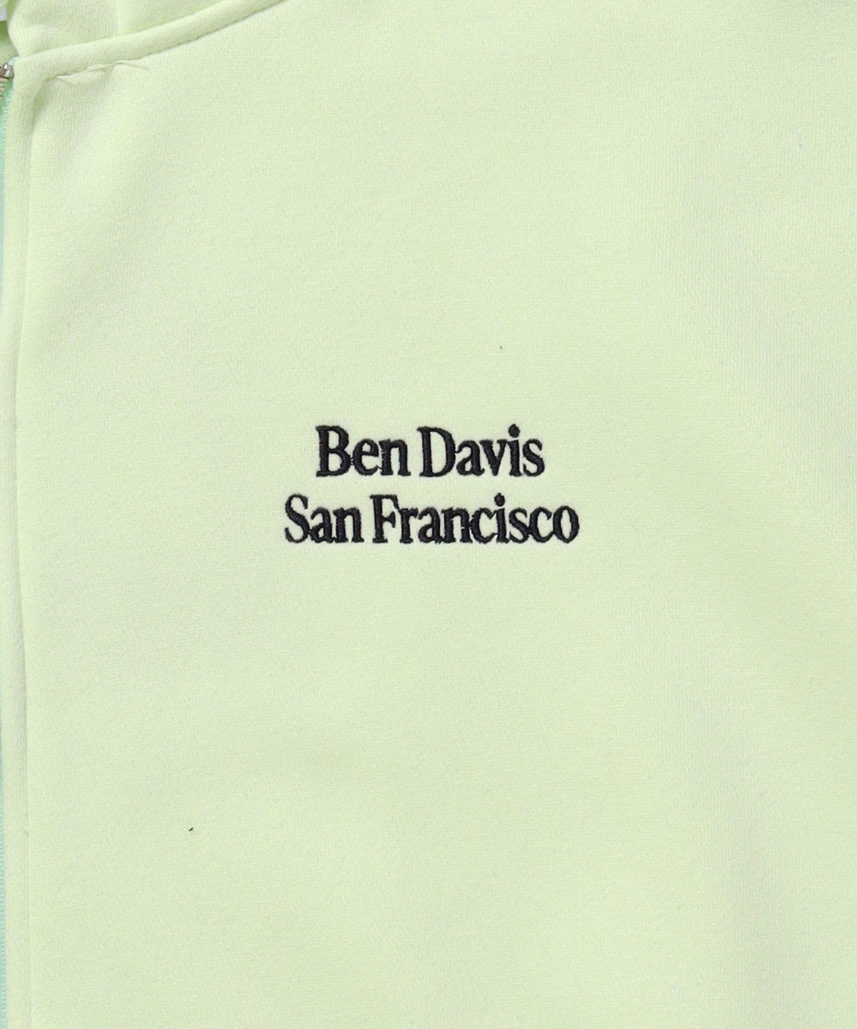 BD SWEAT ZIP HOODIE / スウェットパーカー Wジップ フーディ ワンポイント刺繍 裏起毛 ユニセックス ミント
