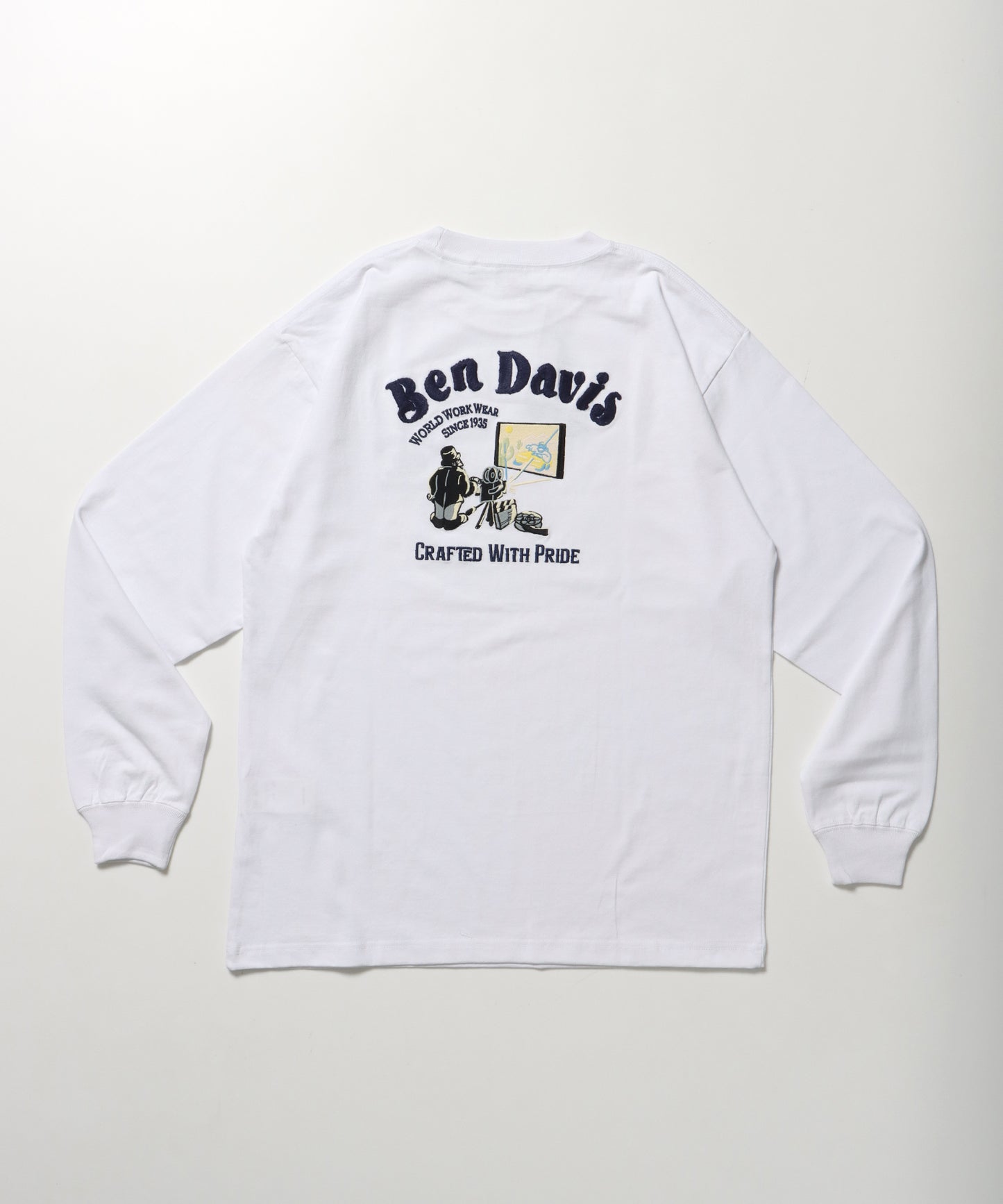 THEATER EMBRO L/S TEE[REG] / ロンT 長袖 ワンポイント レギュラーサイズ 刺繍 ホワイト