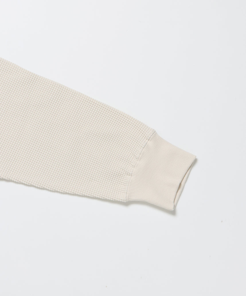 WAFFLE L/S HENLEY / ヘンリー ワッフル オーバーサイズ 長袖 レイヤード オフホワイト