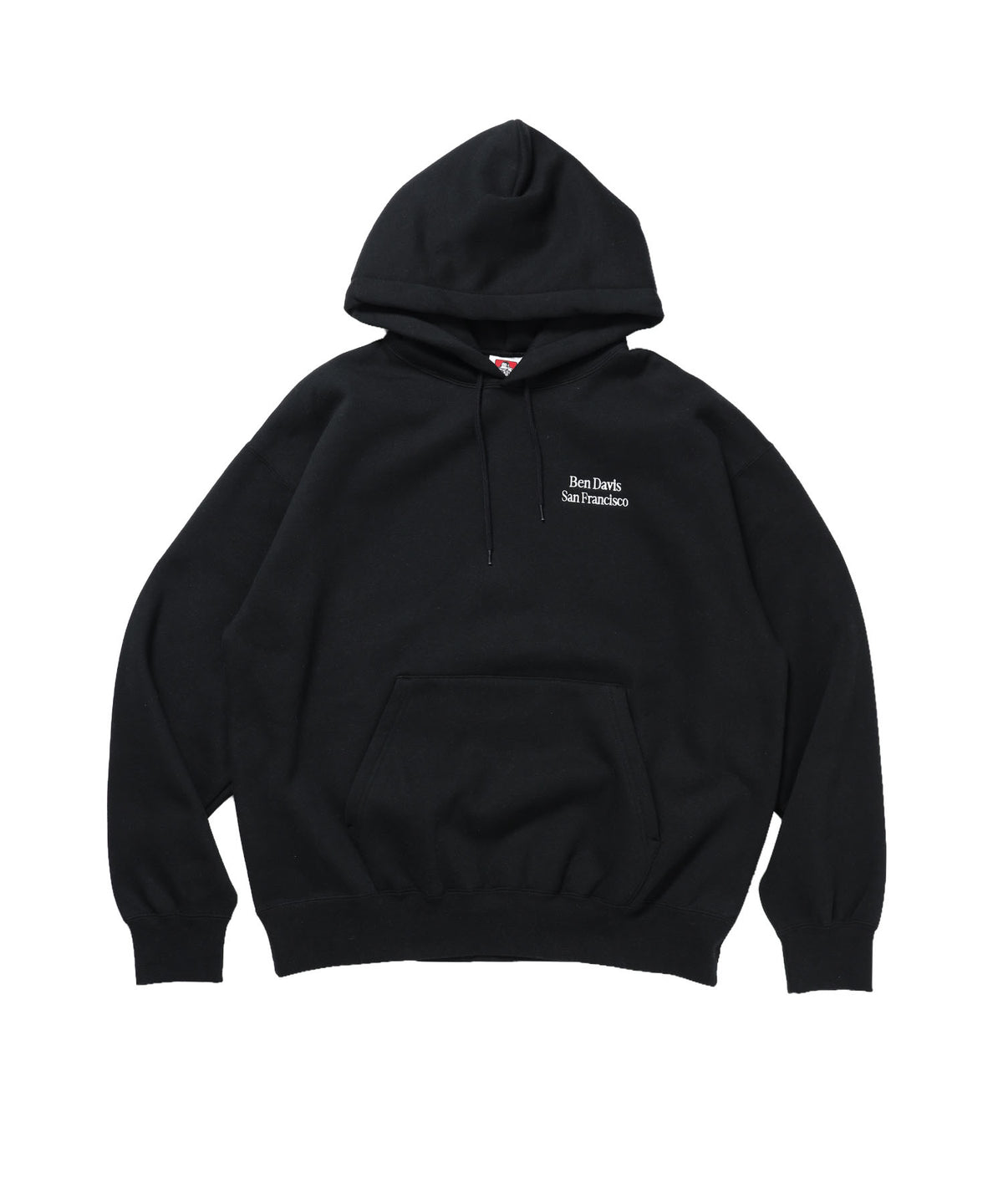 BD SWEAT HOODIE / スウェットパーカー プルオーバー フーディ ワンポイント刺繍 裏起毛 ユニセックス ブラック