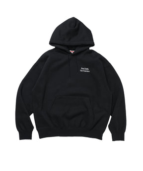 BD SWEAT HOODIE / スウェットパーカー プルオーバー フーディ ワンポイント刺繍 裏起毛 ユニセックス ブラック
