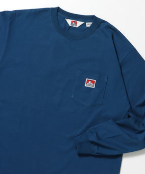 L/S POCKET TEE[REG] / ロンT 長袖 ワンポイント レギュラーサイズ ポケット ロイヤルブルー