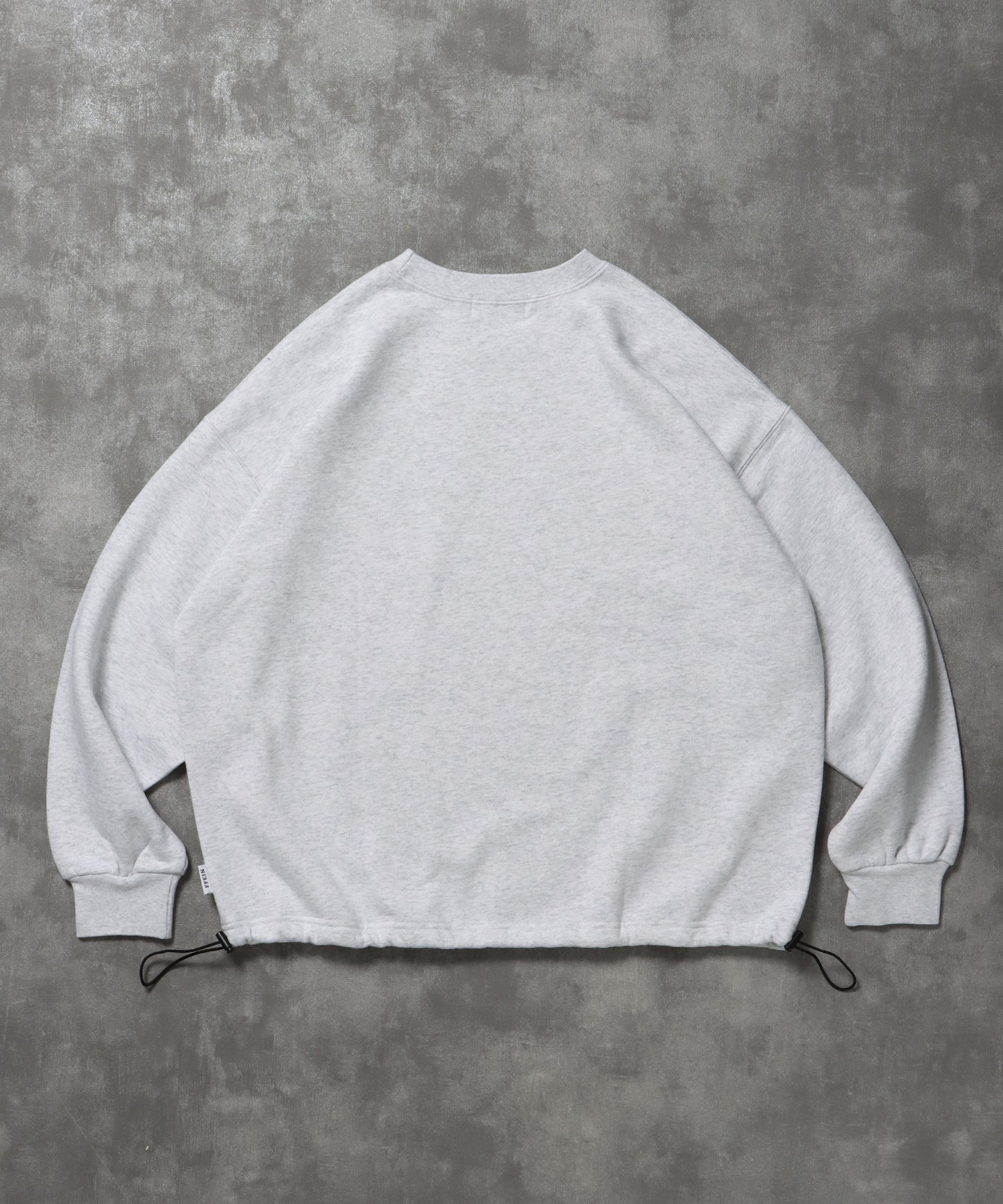ヘビーウエイト3段ロゴドローコード付スウェット / スウェット トレーナー ロゴプリント ドローコード 裏起毛 アッシュグレー