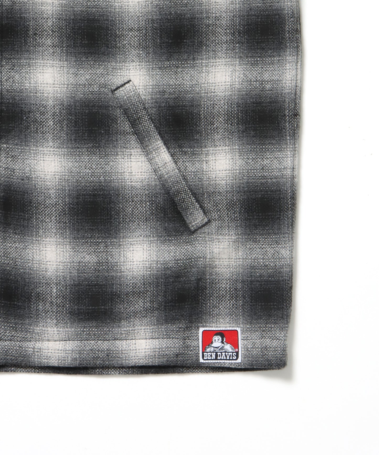 HEAVY PLAID ZIP JACKET / ジップジャケット チェック 起毛 ライトアウター ブラック