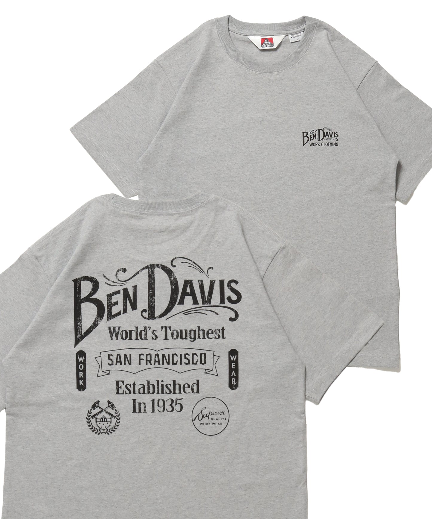 CLASSIC LOGO TEE / クラシックフィット Tシャツ 半袖 クルーネック プリント ワンポイント グレー