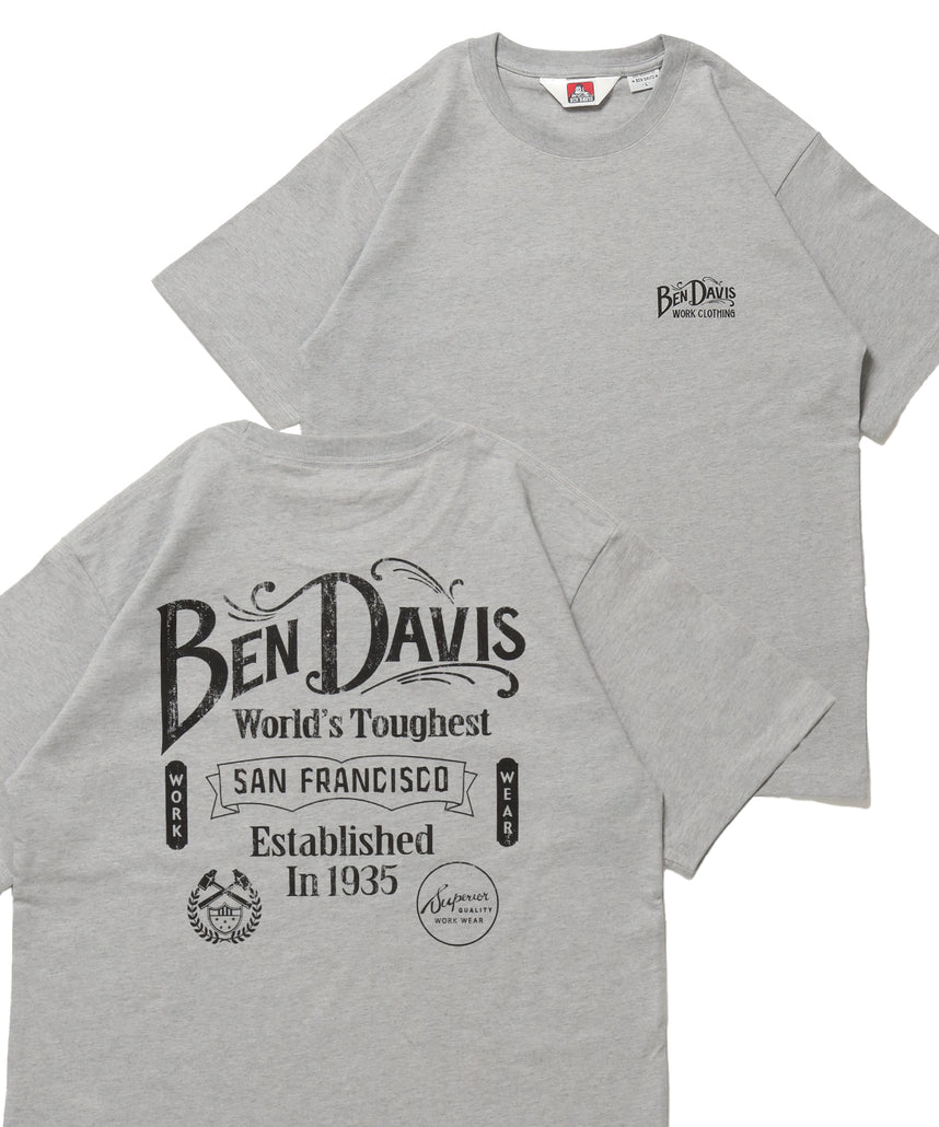 CLASSIC LOGO TEE / クラシックフィット Tシャツ 半袖 クルーネック プリント ワンポイント グレー