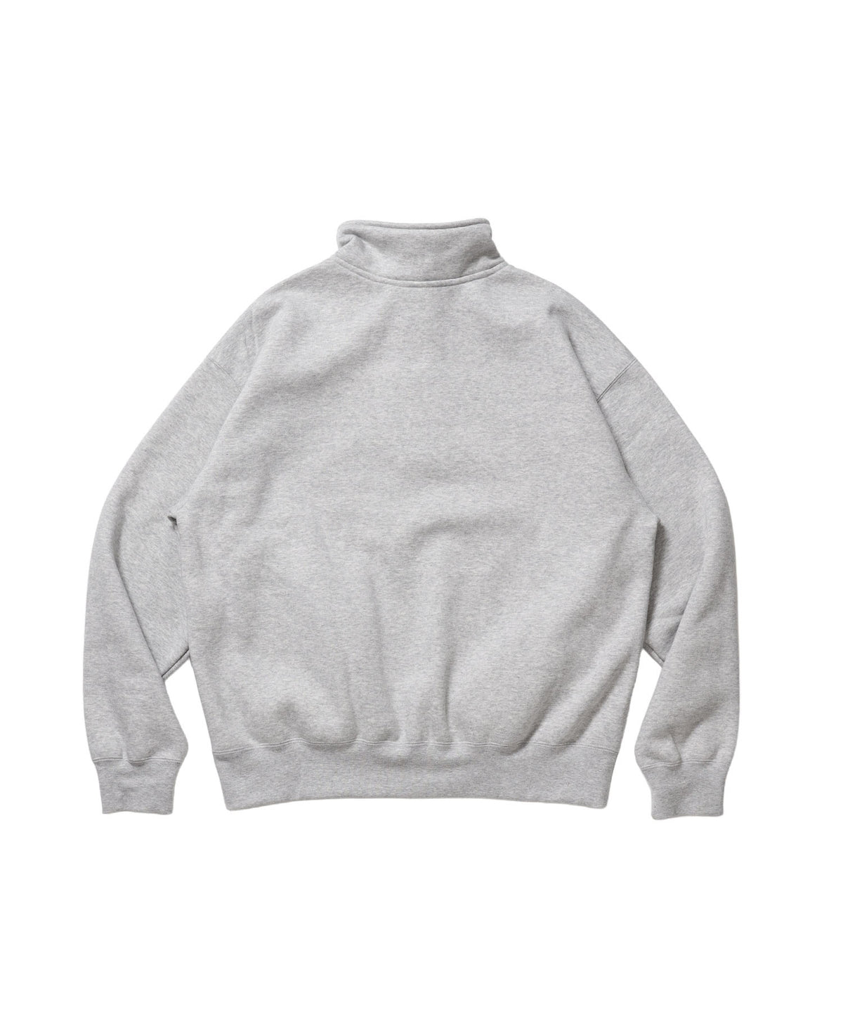 BD SWEAT SNAP P/O / スウェット ハイネック ボタン 裏起毛 ワンポイント刺繍 ユニセックス グレー