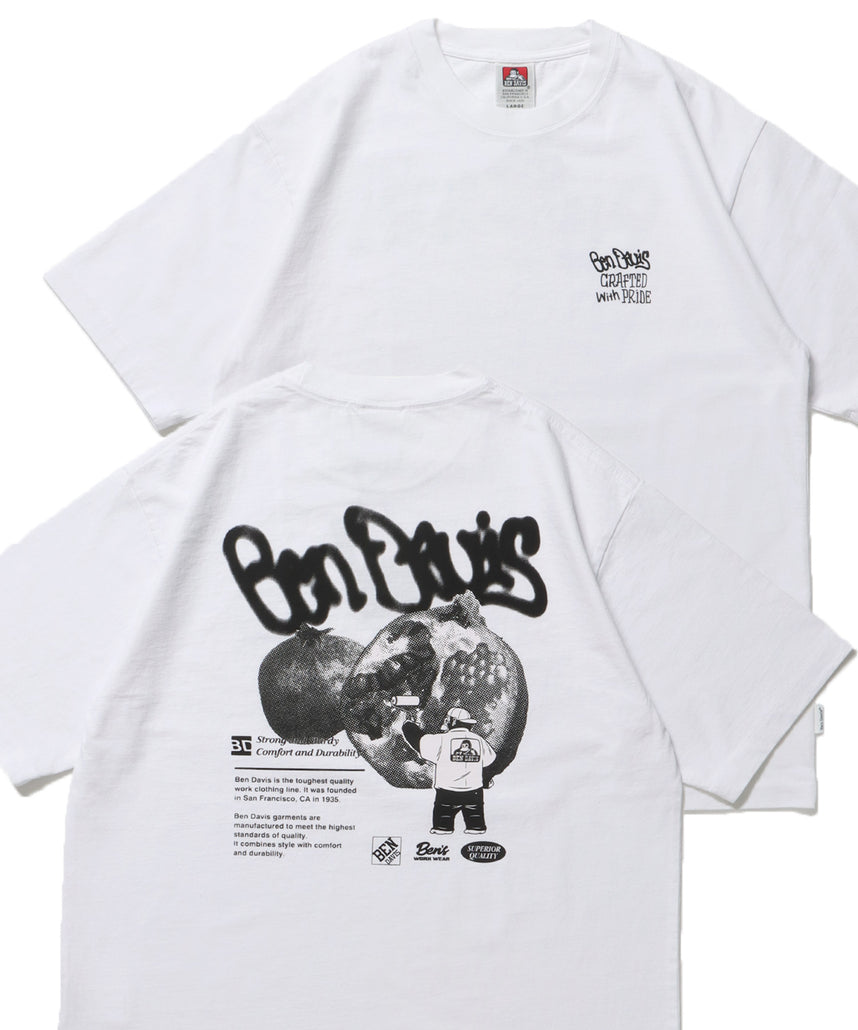 FRUITS VNTG TEE / Tシャツ 半袖 クルーネック オーバーサイズ ホワイト