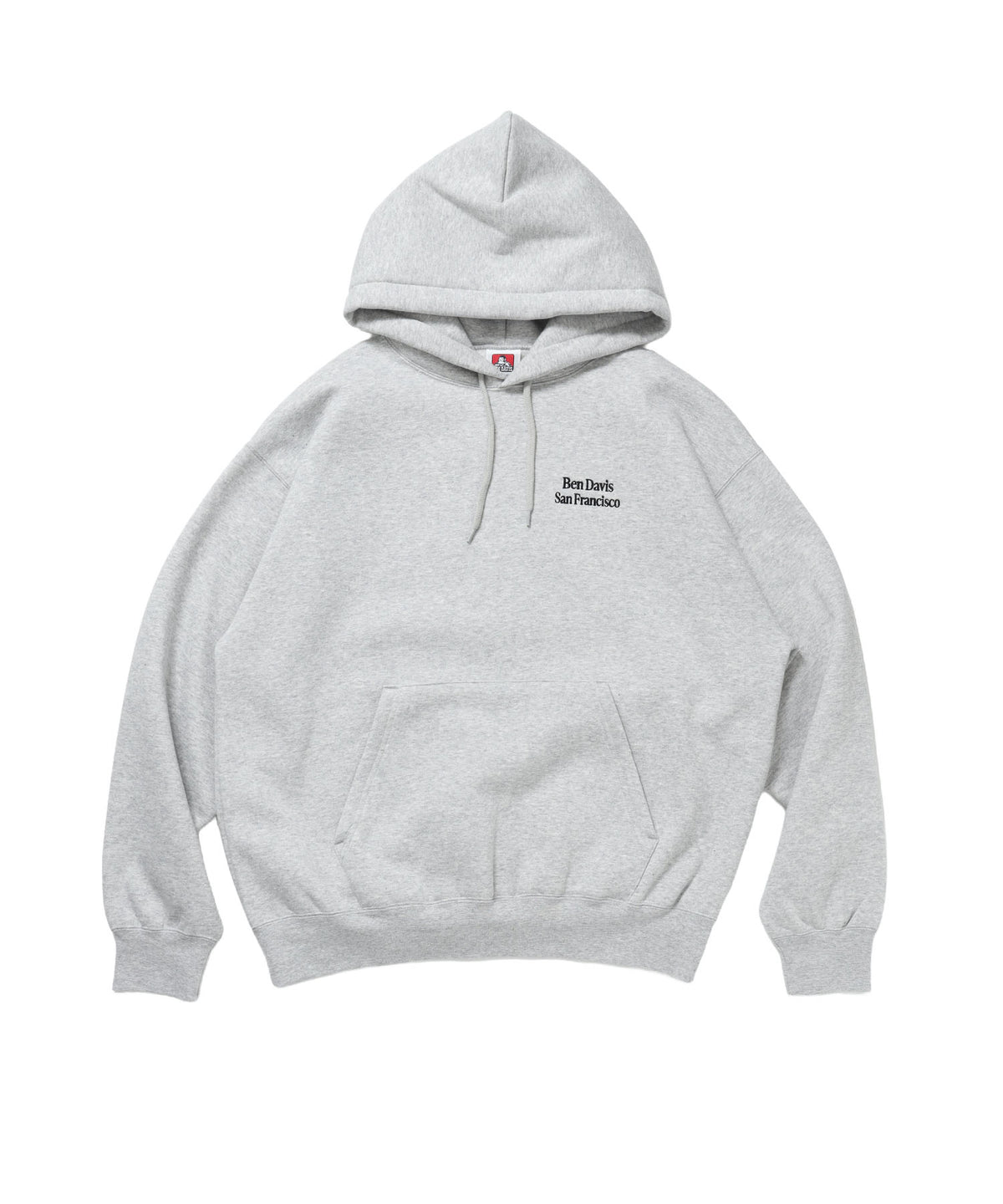 BD SWEAT HOODIE / スウェットパーカー プルオーバー フーディ ワンポイント刺繍 裏起毛 ユニセックス グレー