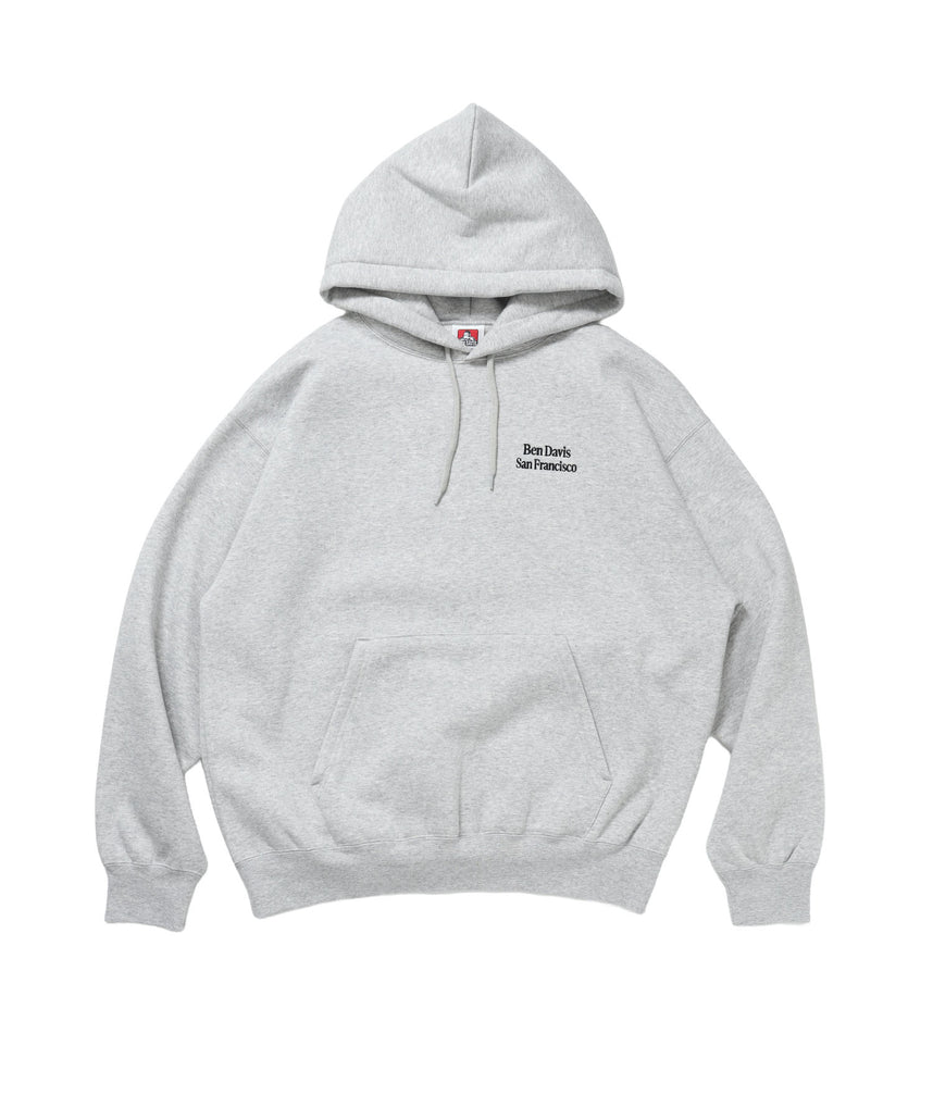 BD SWEAT HOODIE / スウェットパーカー プルオーバー フーディ ワンポイント刺繍 裏起毛 ユニセックス グレー