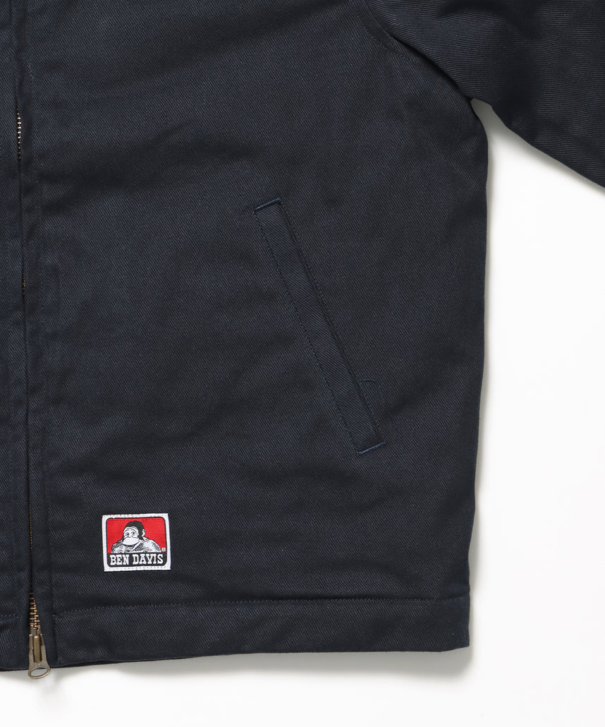 PADDED EISENHOWER JACKET / オーバーサイズ ビッグシルエット ジャケット アウター 中綿 ジップ ネイビー