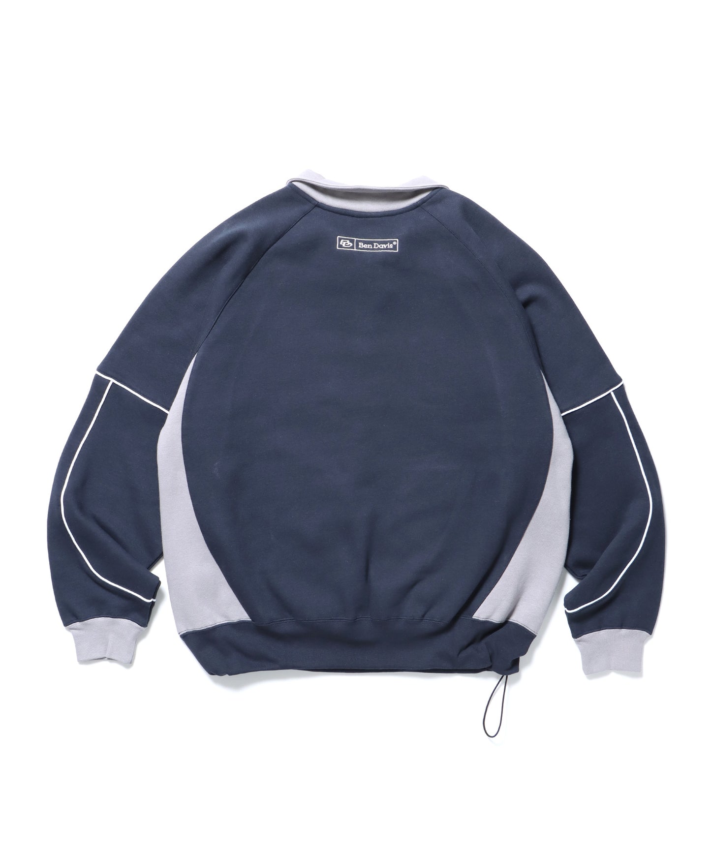 PIPING HALF ZIP SWEAT / ブロークコア シティガール シティボーイ パイピング ドローコード ゲーム テック ネイビー