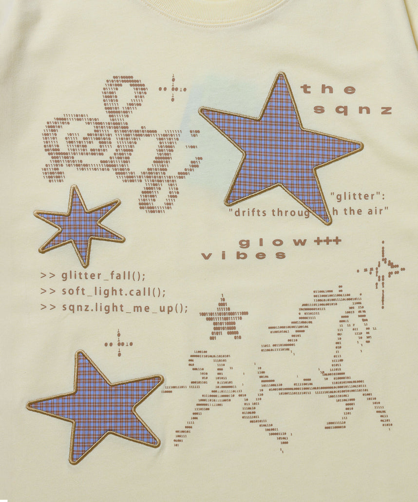 WEB限定 / ワッペン×チェック / モチーフデザイン半袖Tシャツ / sqnz