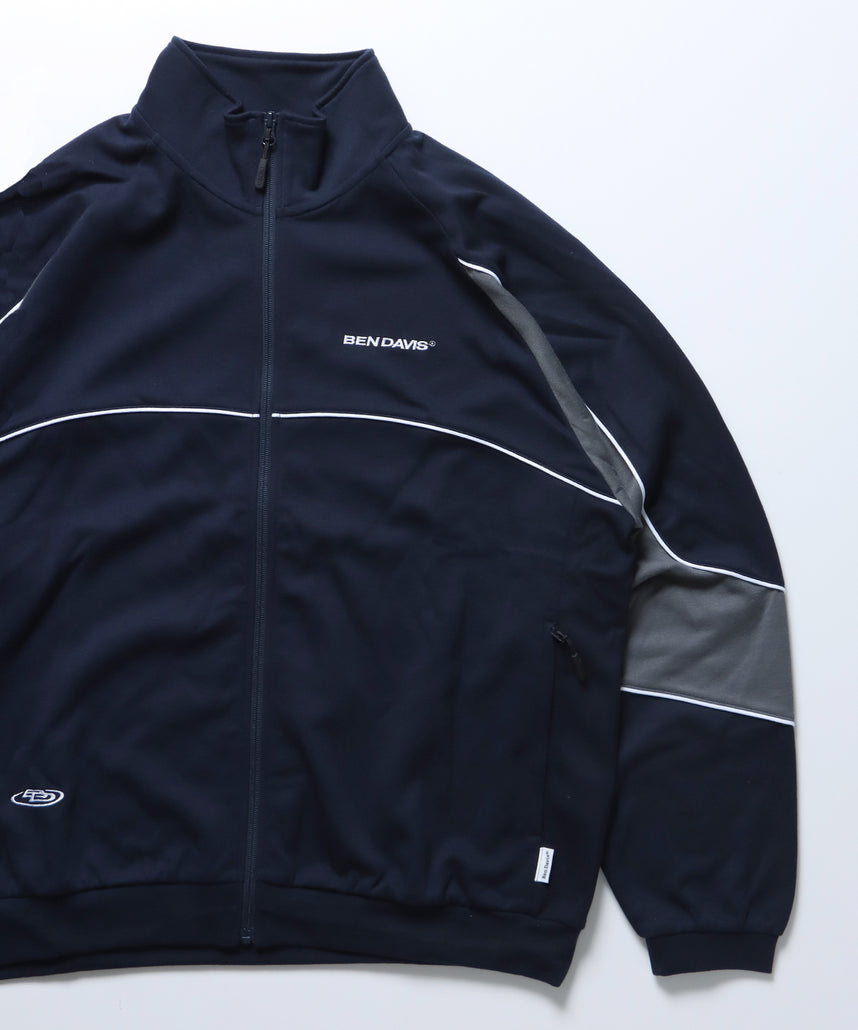 NICE PANELLED TRACK JACKET / オーバーサイズ ブロークコア ネイビー