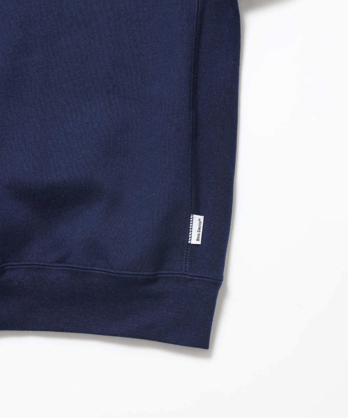 BD SWEAT CREW / スウェット クルーネック 裏起毛 ワンポイント刺繍 リサイズ ユニセックス ネイビー