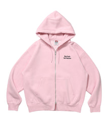 BD SWEAT ZIP HOODIE / スウェットパーカー Wジップ フーディ ワンポイント刺繍 裏起毛 ユニセックス ピンク