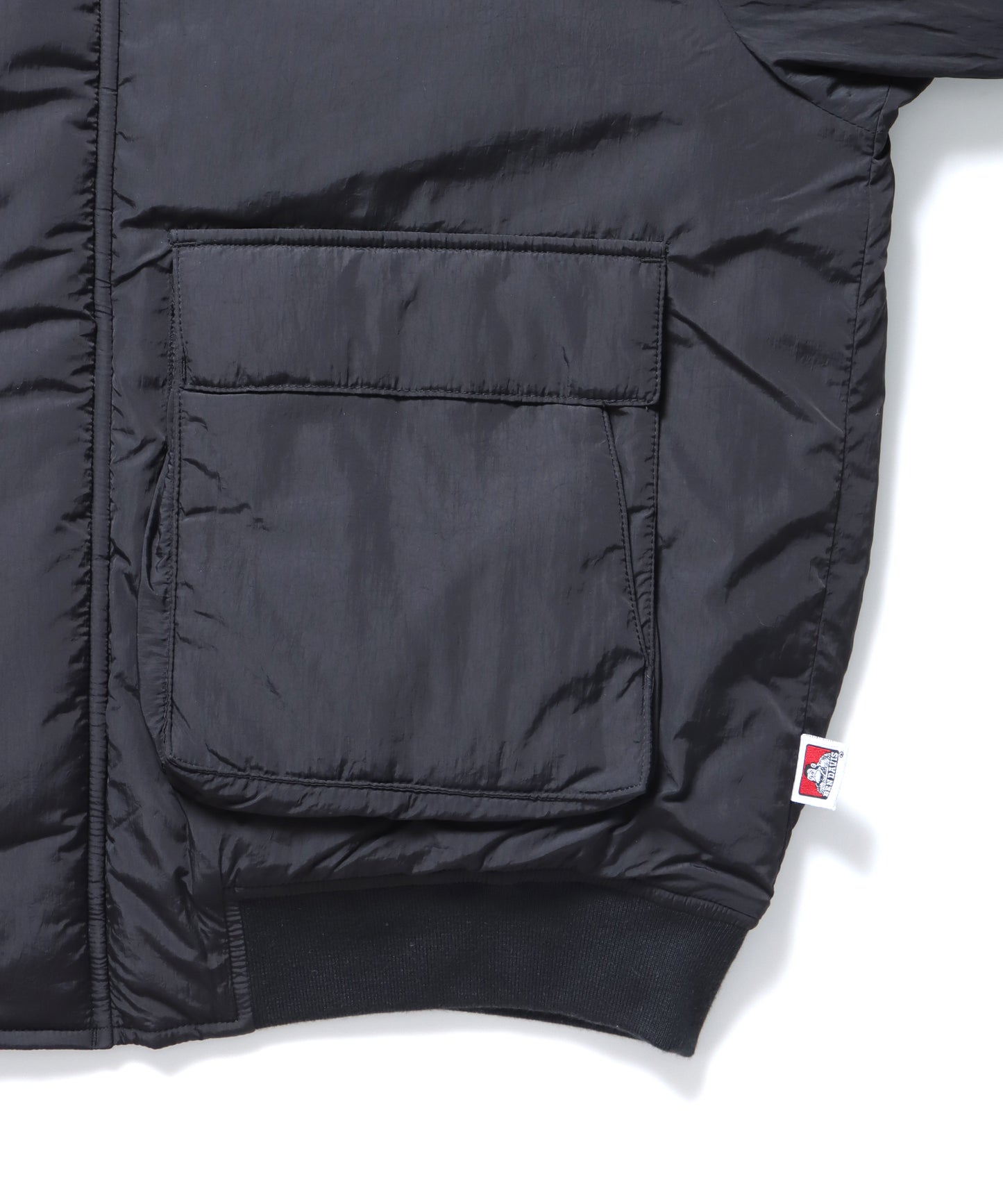 POLAR WORKERS JACKET / ダウン ジップ ドローコード ブラック