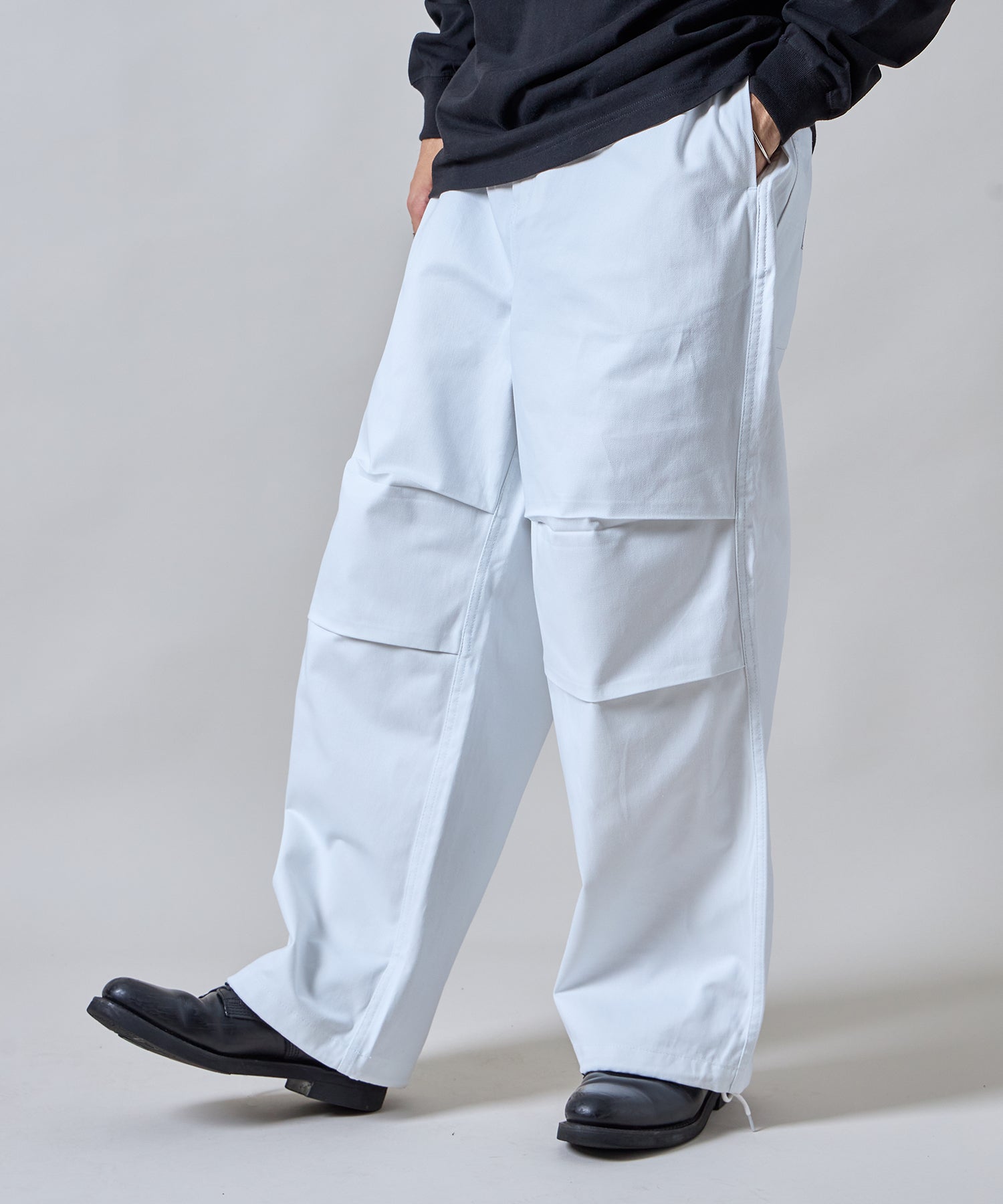SNOW WORKERS PANTS / ルーズシルエット ワーク カラースノーパンツ ホワイト