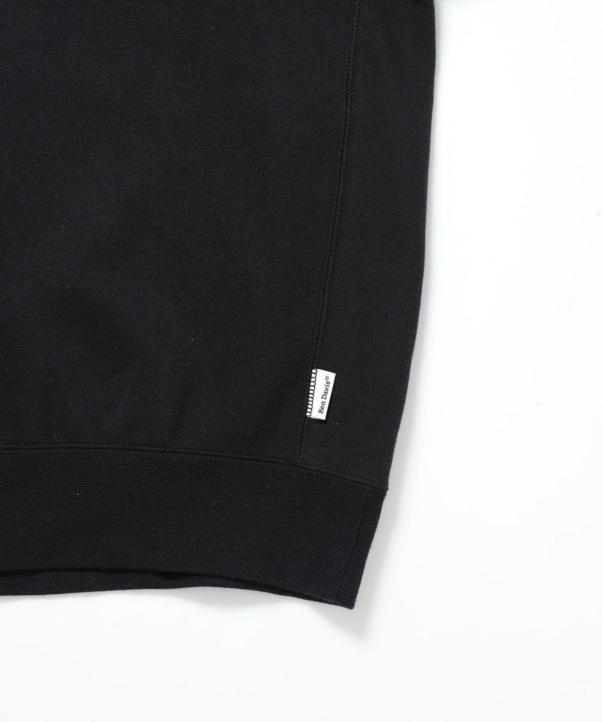 BD SWEAT CREW / スウェット クルーネック 裏起毛 ワンポイント刺繍 リサイズ ユニセックス ブラック