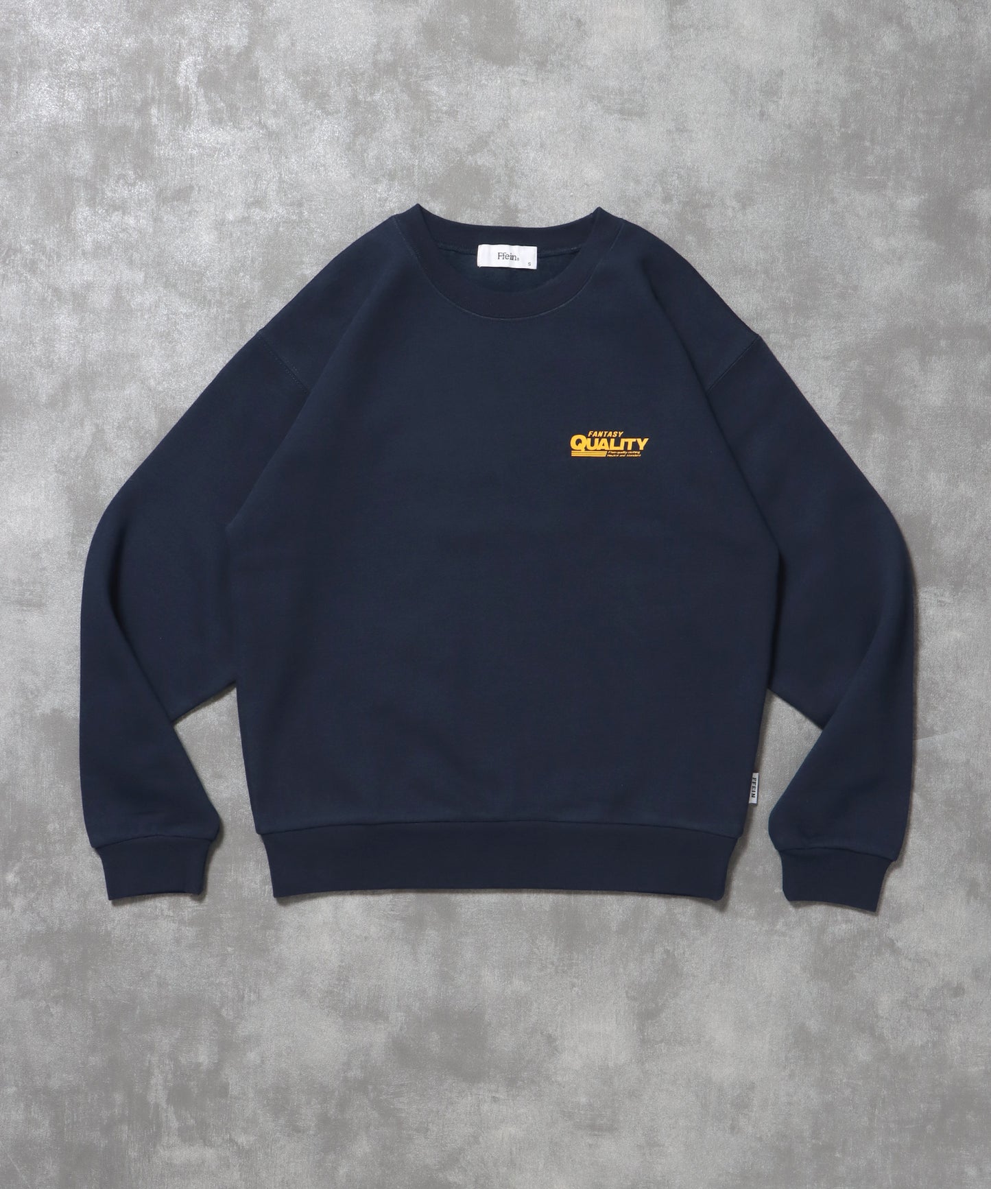 ヘビーウエイトバックダイナーロゴスウェット / 裏起毛 スウェット クルーネック ワンポイント プリント ネイビー